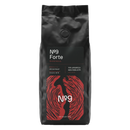500 g vrečka kave v zrnju No.9 Caffè Forte s 15 % arabike in 85 % robuste.